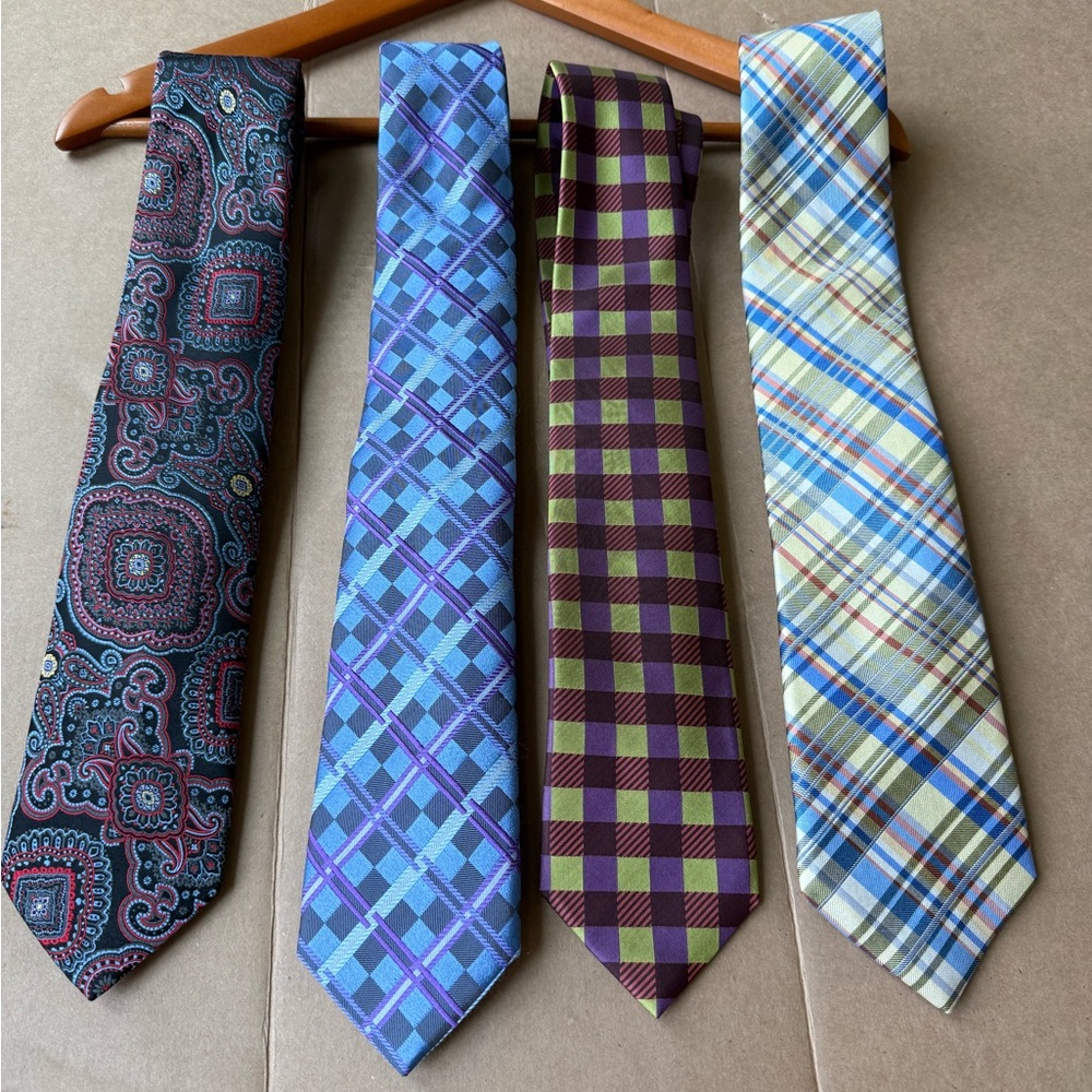 Men's Patterned Ties Set - Multicolor (4total)